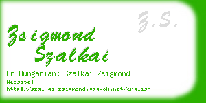 zsigmond szalkai business card